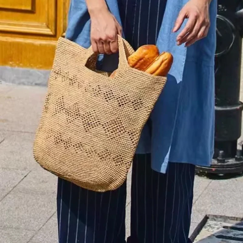 Women'S Raffia Bags - Bolso tejido de paja de hierba