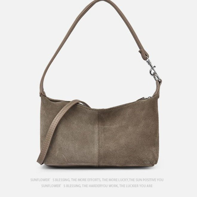 Women Bags 2026 Trends - Bolso de hombro pequeño de ante