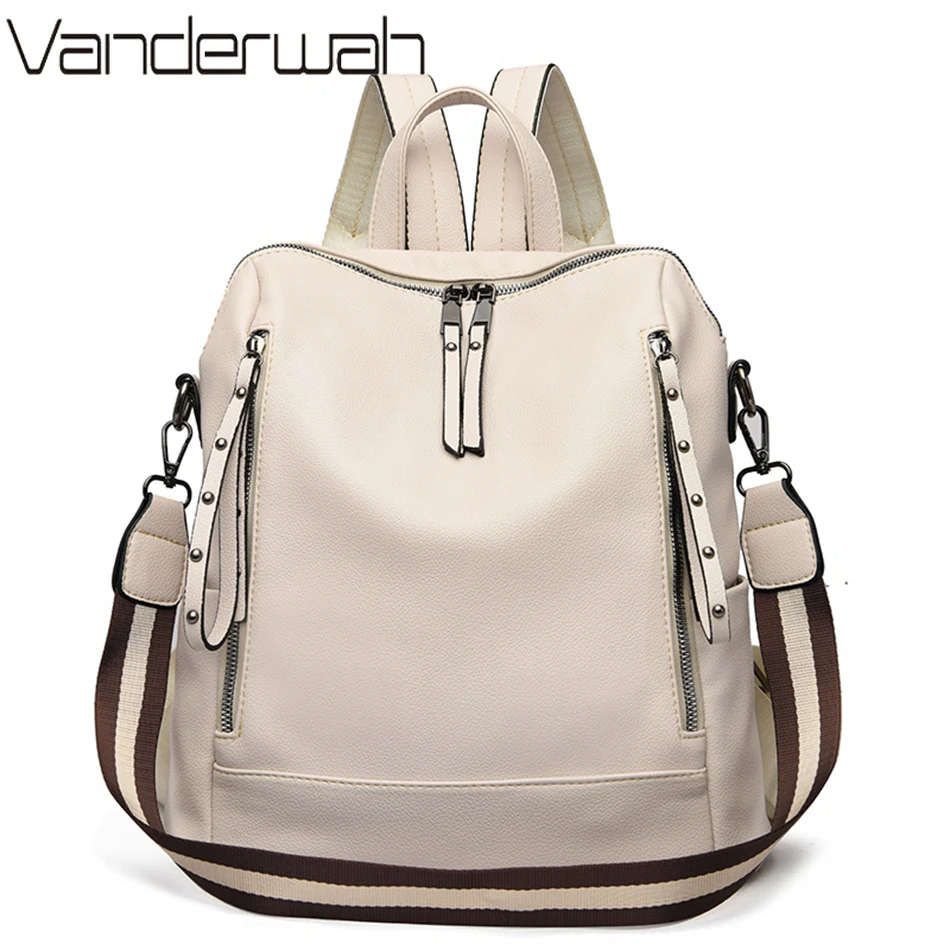 Women Bags Branded - Mochila De cuero suave para estudiantes