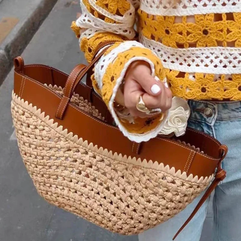 Bolso de playa tejido hueco de - Women Bags On Sale reseña y precio