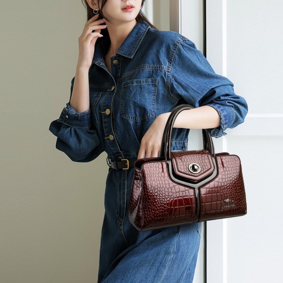 Bolso Tote de Piel Genuina de  - Women Bags 2026 Trends reseña y precio