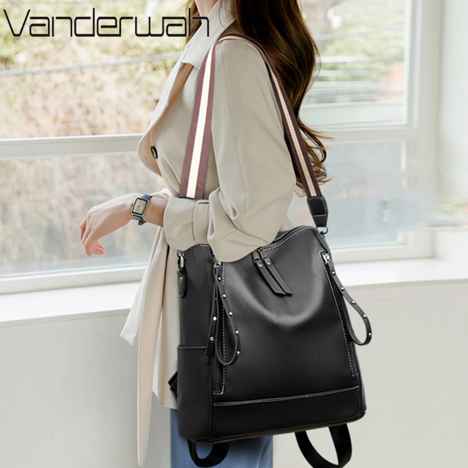 Mochila De cuero suave para es - Women Bags Branded reseña y precio